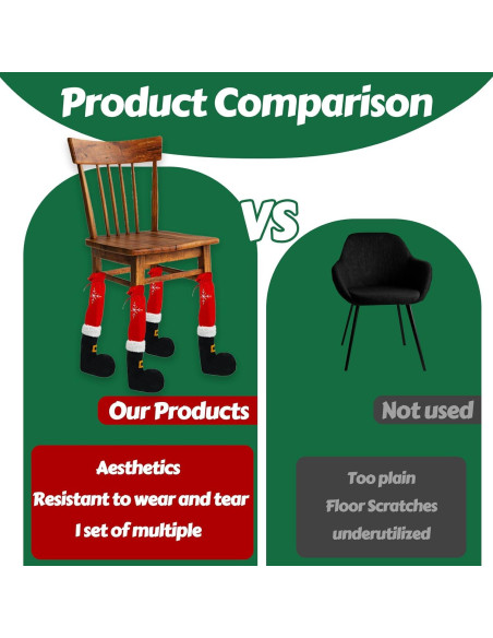 Fundas Antideslizantes para Patas de Sillas DreamingDay - Navidad