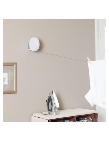 Línea de Ropa Retráctil Household Essentials 12.19m Blanca