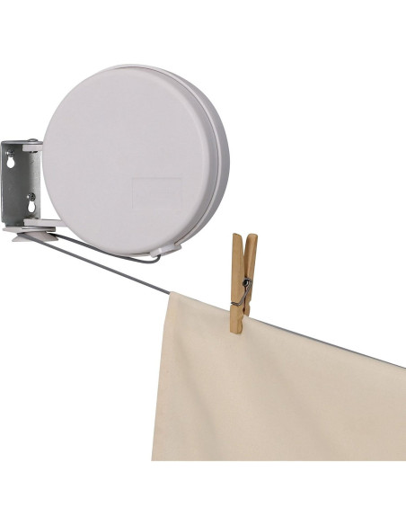 Línea de Ropa Retráctil Household Essentials 12.19m Blanca