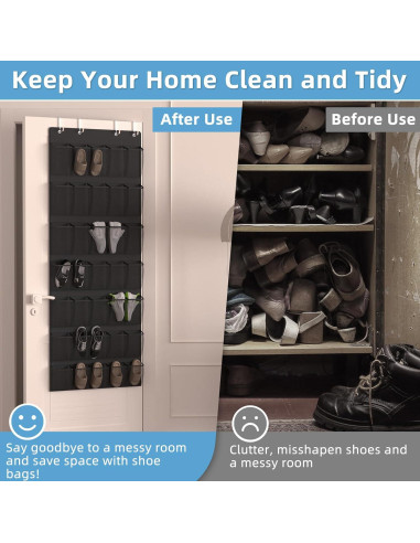Organizador de Zapatos Aisoso sobre la Puerta con 35 Bolsillos