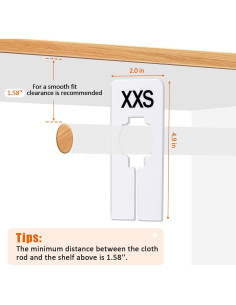 Divisores de Closet Tutata 40 PCS Reutilizables 8 Tamaños 2