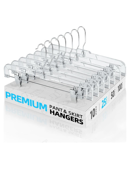 Perchas Transparentes con Clips HOUSE DAY - Paquete de 25