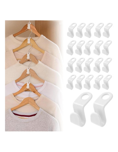 100 Ganchos Conectores para Perchas YFANITI Ahorra Espacio