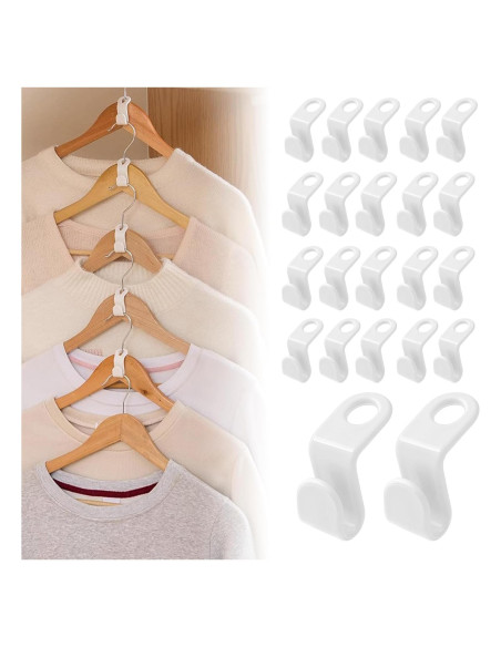 100 Ganchos Conectores para Perchas YFANITI Ahorra Espacio