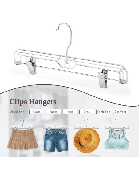 Perchas Transparentes con Clips HOUSE DAY - Paquete de 25