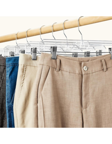 Perchas Transparentes con Clips HOUSE DAY - Paquete de 25