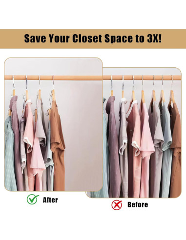 100 Ganchos Conectores para Perchas YFANITI Ahorra Espacio