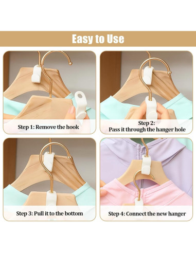 100 Ganchos Conectores para Perchas YFANITI Ahorra Espacio