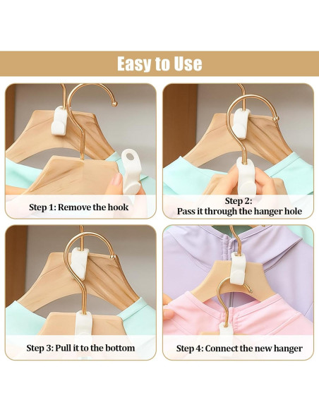 100 Ganchos Conectores para Perchas YFANITI Ahorra Espacio