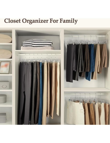 Perchas Transparentes con Clips HOUSE DAY - Paquete de 25