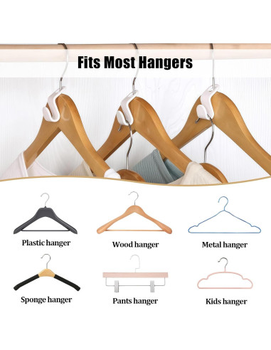 100 Ganchos Conectores para Perchas YFANITI Ahorra Espacio