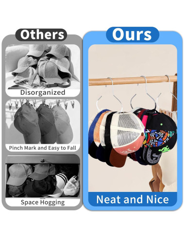 6 Perchas para Sombreros Adanluxe - Organizador Ahorra Espacio