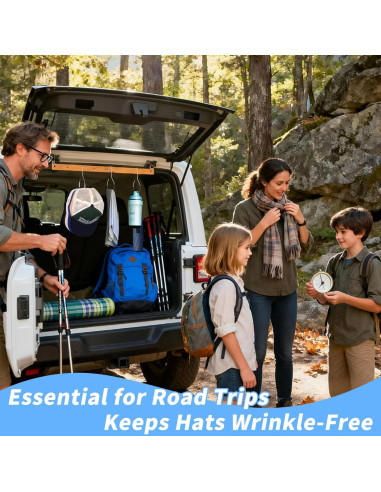 6 Perchas para Sombreros Adanluxe - Organizador Ahorra Espacio