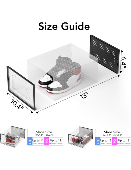Caja de Almacenamiento para Zapatos Foluck 15 Piezas Apilables