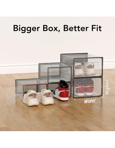 Caja de Almacenamiento para Zapatos Foluck 15 Piezas Apilables