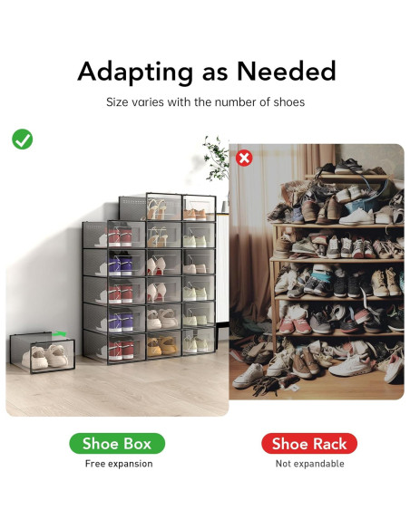 Caja de Almacenamiento para Zapatos Foluck 15 Piezas Apilables