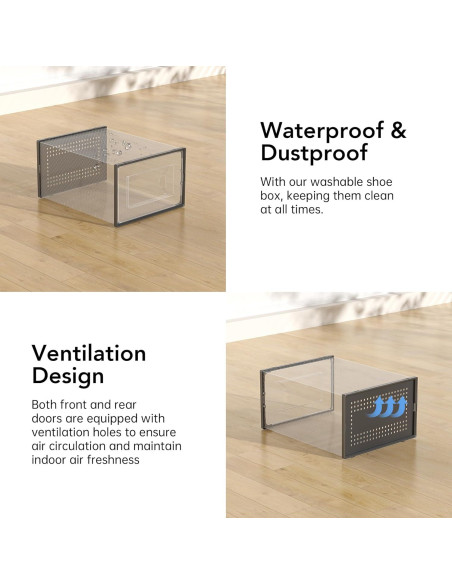 Caja de Almacenamiento para Zapatos Foluck 15 Piezas Apilables