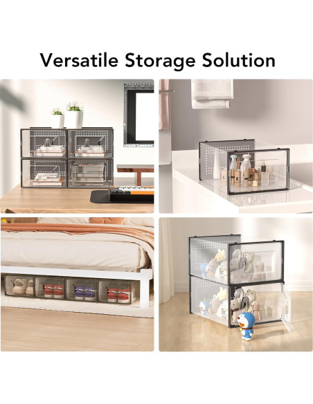 Caja de Almacenamiento para Zapatos Foluck 15 Piezas Apilables