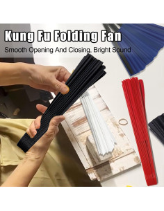 Ventilador de Mano Plegable Genérico Blanco 33 cm para Eventos 2