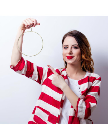 Organizador de Bufandas Dorado STOBAZA - 10 Pcs Metal Redondo