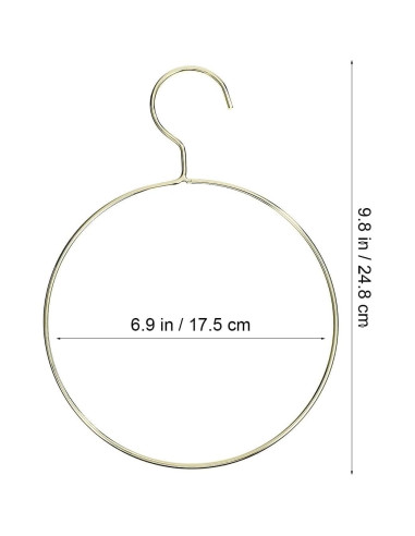 Organizador de Bufandas Dorado STOBAZA - 10 Pcs Metal Redondo