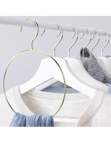 Organizador de Bufandas Dorado STOBAZA - 10 Pcs Metal Redondo