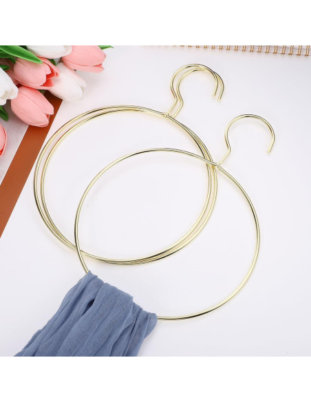 Organizador de Bufandas Dorado STOBAZA - 10 Pcs Metal Redondo