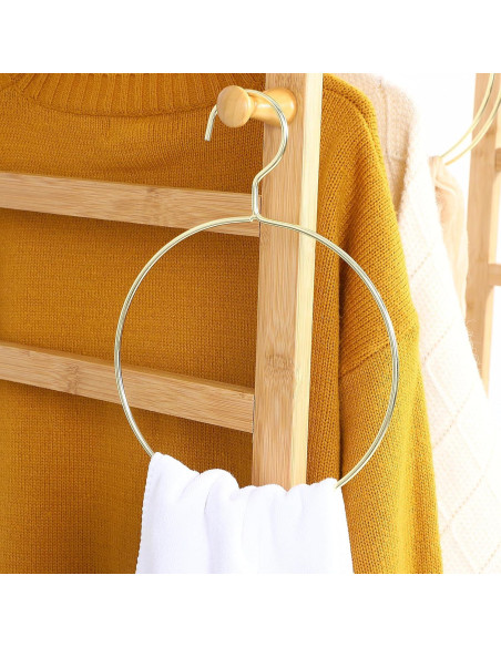 Organizador de Bufandas Dorado STOBAZA - 10 Pcs Metal Redondo