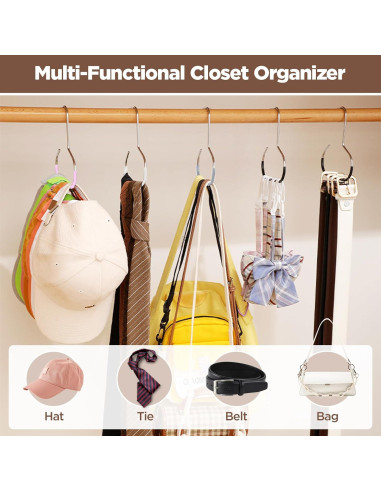 Perchas para Sombreros AYAWOW - Paquete de 8, Acero Inoxidable