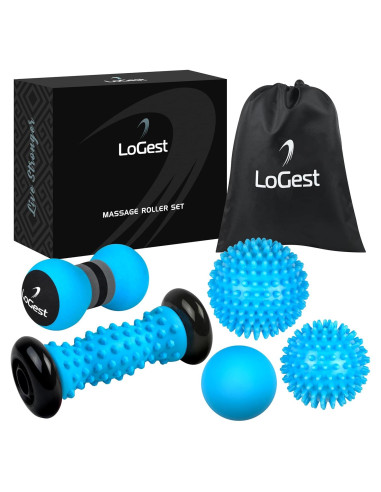 Set de Rodillos y Pelotas de Masaje Logest - 5 Piezas