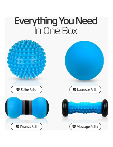 Set de Rodillos y Pelotas de Masaje Logest - 5 Piezas