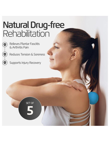 Set de Rodillos y Pelotas de Masaje Logest - 5 Piezas