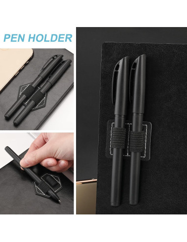 Soportes de lápiz autoadhesivos Lunpliran 2PCS cuero PU