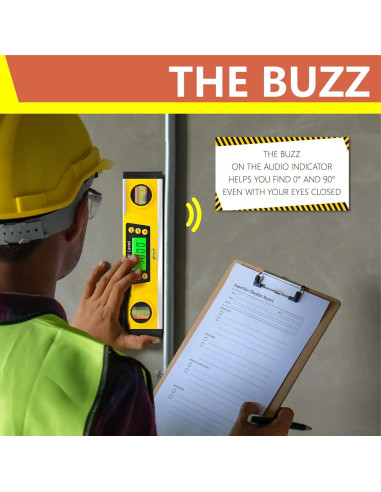 Nivel Digital Shefio 10 Pulgadas con Pantalla LCD y Base Magnética