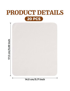 20 Paños Chamois KFHENSOMR para Cerámica 17.5 x 14.5 cm 2