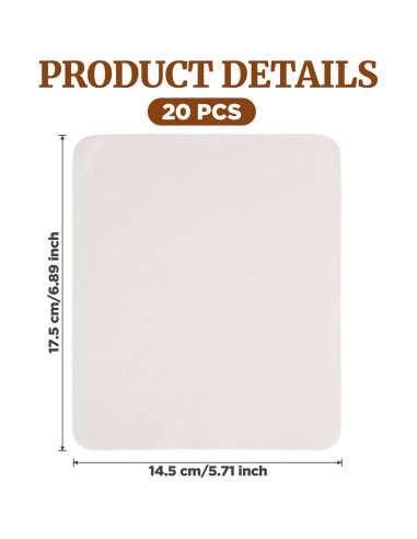 20 Paños Chamois KFHENSOMR para Cerámica 17.5 x 14.5 cm