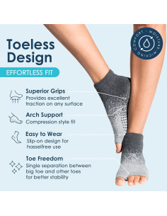 Calcetines de Agarre Tucketts Allegro sin Dedos para Mujeres 2