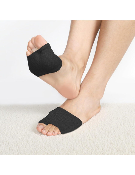 5 Pares de Calcetines Abiertos Antideslizantes para Mujeres - Negro y Piel