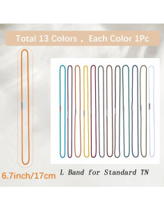 CRASPIRE 13 Piezas Bandas Elásticas de Nylon 25.4 cm 13 Colores 2