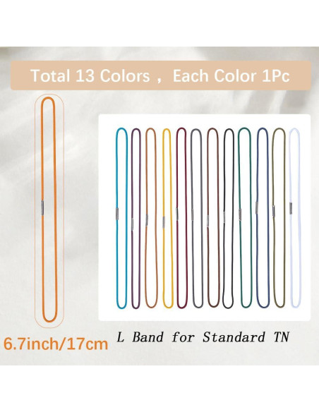 CRASPIRE 13 Piezas Bandas Elásticas de Nylon 25.4 cm 13 Colores