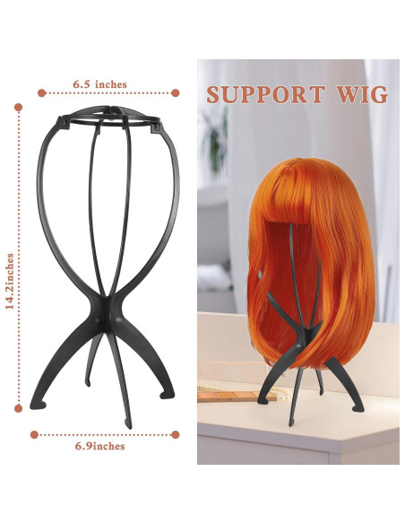 Soporte de Peluca Plegable VZZNN 12PC Plástico Duradero
