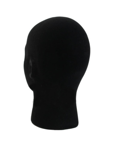 Cabeza de Maniquí de Espuma Negra LIAMTU 28 cm para Pelucas