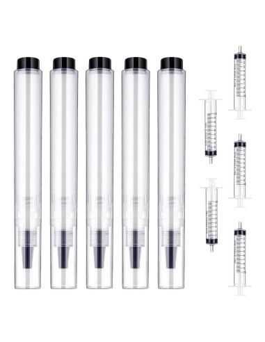 BBTO 5 Lápices de Pintura Rellenables 6ml con Pinceles