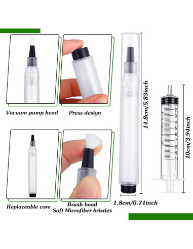 BBTO 5 Lápices de Pintura Rellenables 6ml con Pinceles