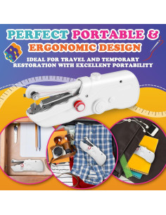 Máquina de Coser Portátil Eléctrica TTALHTY Mini Blanca 2
