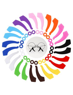 24 Pares de Sujetadores de Gafas de Silicona Multicolores