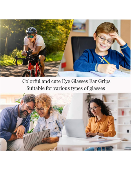 24 Pares de Sujetadores de Gafas de Silicona Multicolores