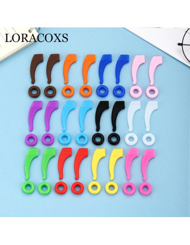 24 Pares de Sujetadores de Gafas de Silicona Multicolores
