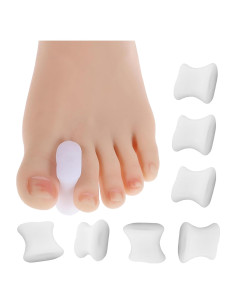 Separadores de Dedos Lusofie 12 Piezas Gel Blanco Alivio Juanetes
