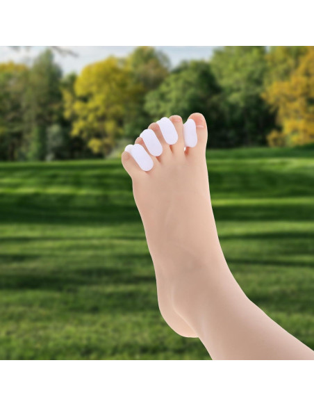 Separadores de Dedos Lusofie 12 Piezas Gel Blanco Alivio Juanetes